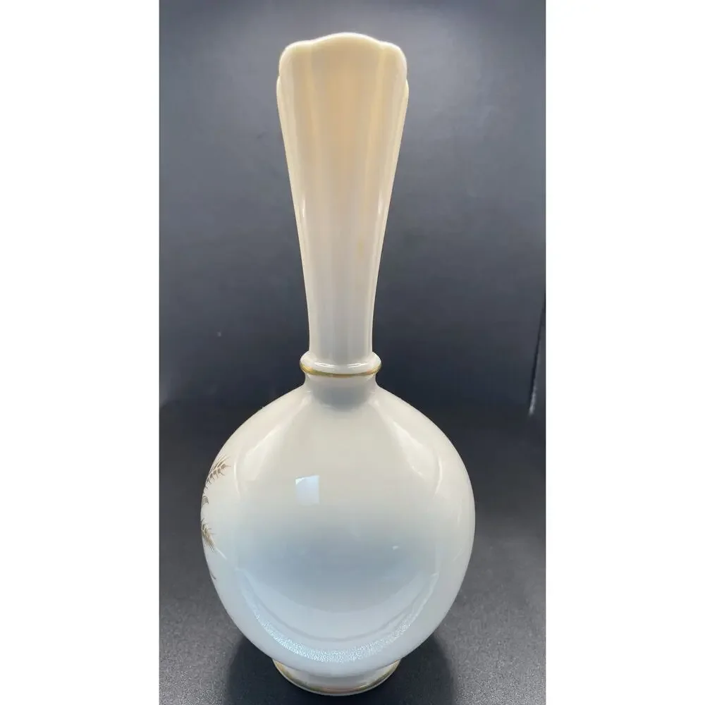 Vintage Lenox Bud Vase Harvest Wheat‎ Hand Painted 24K Gold Accent 8